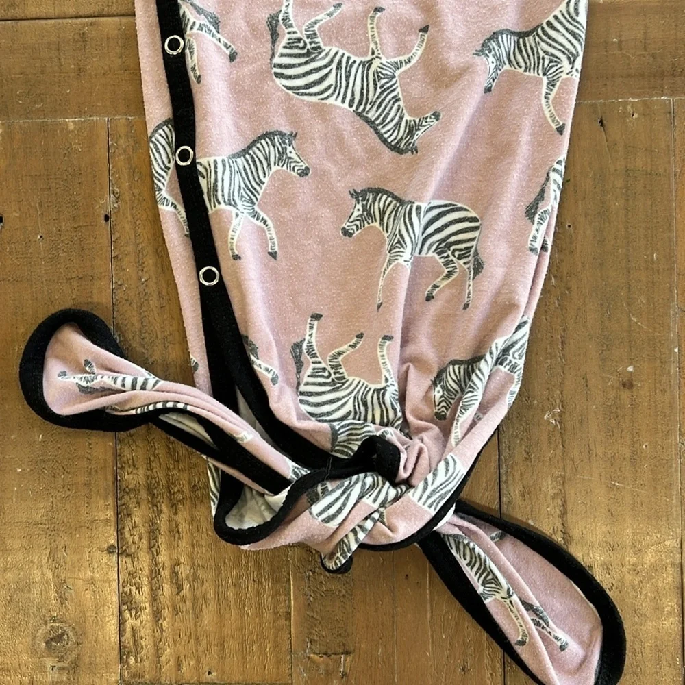 Copper pearl pink zebra knotted gown